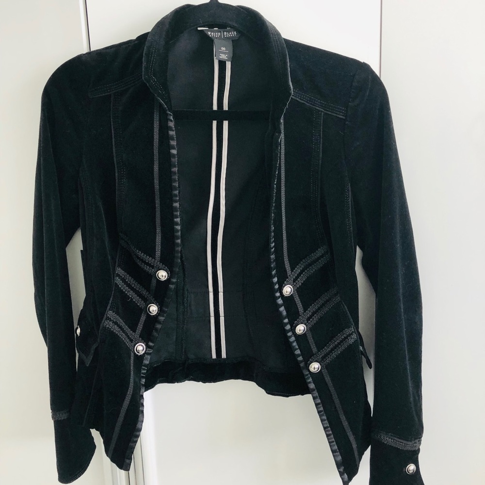 White House Black Market Black velvet jacket. NWOT